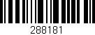 Código de barras (EAN, GTIN, SKU, ISBN): '288181'