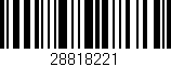 Código de barras (EAN, GTIN, SKU, ISBN): '28818221'
