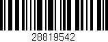 Código de barras (EAN, GTIN, SKU, ISBN): '28819542'