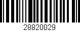 Código de barras (EAN, GTIN, SKU, ISBN): '28820029'