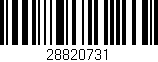 Código de barras (EAN, GTIN, SKU, ISBN): '28820731'