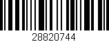 Código de barras (EAN, GTIN, SKU, ISBN): '28820744'