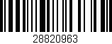 Código de barras (EAN, GTIN, SKU, ISBN): '28820963'