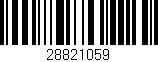 Código de barras (EAN, GTIN, SKU, ISBN): '28821059'