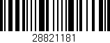 Código de barras (EAN, GTIN, SKU, ISBN): '28821181'
