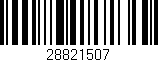 Código de barras (EAN, GTIN, SKU, ISBN): '28821507'