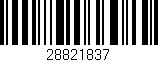 Código de barras (EAN, GTIN, SKU, ISBN): '28821837'