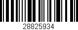 Código de barras (EAN, GTIN, SKU, ISBN): '28825934'