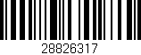 Código de barras (EAN, GTIN, SKU, ISBN): '28826317'