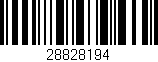 Código de barras (EAN, GTIN, SKU, ISBN): '28828194'
