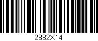 Código de barras (EAN, GTIN, SKU, ISBN): '2882X14'