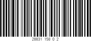 Código de barras (EAN, GTIN, SKU, ISBN): '28831_158_0_2'