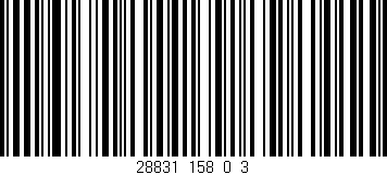 Código de barras (EAN, GTIN, SKU, ISBN): '28831_158_0_3'