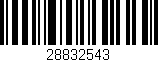 Código de barras (EAN, GTIN, SKU, ISBN): '28832543'
