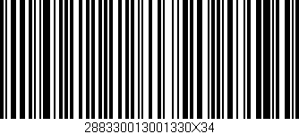 Código de barras (EAN, GTIN, SKU, ISBN): '288330013001330X34'