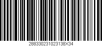 Código de barras (EAN, GTIN, SKU, ISBN): '288330231023138X34'