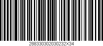 Código de barras (EAN, GTIN, SKU, ISBN): '288330302030232X34'