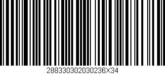Código de barras (EAN, GTIN, SKU, ISBN): '288330302030236X34'