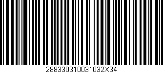 Código de barras (EAN, GTIN, SKU, ISBN): '288330310031032X34'
