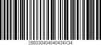 Código de barras (EAN, GTIN, SKU, ISBN): '288330404040434X34'