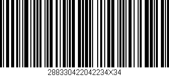 Código de barras (EAN, GTIN, SKU, ISBN): '288330422042234X34'