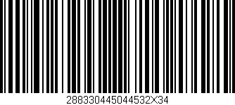Código de barras (EAN, GTIN, SKU, ISBN): '288330445044532X34'