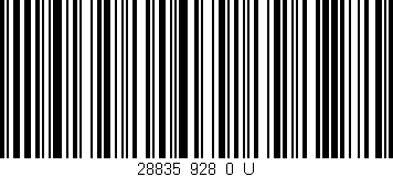 Código de barras (EAN, GTIN, SKU, ISBN): '28835_928_0_U'