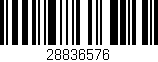 Código de barras (EAN, GTIN, SKU, ISBN): '28836576'