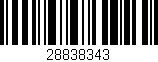 Código de barras (EAN, GTIN, SKU, ISBN): '28838343'