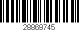Código de barras (EAN, GTIN, SKU, ISBN): '28869745'