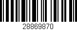 Código de barras (EAN, GTIN, SKU, ISBN): '28869870'