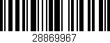 Código de barras (EAN, GTIN, SKU, ISBN): '28869967'