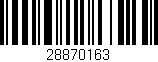 Código de barras (EAN, GTIN, SKU, ISBN): '28870163'