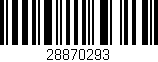 Código de barras (EAN, GTIN, SKU, ISBN): '28870293'