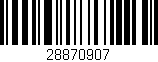 Código de barras (EAN, GTIN, SKU, ISBN): '28870907'