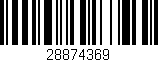 Código de barras (EAN, GTIN, SKU, ISBN): '28874369'