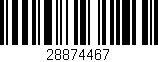 Código de barras (EAN, GTIN, SKU, ISBN): '28874467'
