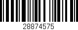 Código de barras (EAN, GTIN, SKU, ISBN): '28874575'
