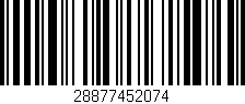 Código de barras (EAN, GTIN, SKU, ISBN): '28877452074'