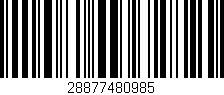 Código de barras (EAN, GTIN, SKU, ISBN): '28877480985'