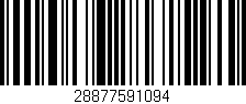 Código de barras (EAN, GTIN, SKU, ISBN): '28877591094'