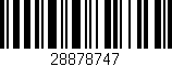 Código de barras (EAN, GTIN, SKU, ISBN): '28878747'