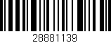 Código de barras (EAN, GTIN, SKU, ISBN): '28881139'