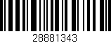 Código de barras (EAN, GTIN, SKU, ISBN): '28881343'