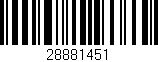 Código de barras (EAN, GTIN, SKU, ISBN): '28881451'