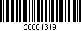 Código de barras (EAN, GTIN, SKU, ISBN): '28881619'