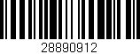 Código de barras (EAN, GTIN, SKU, ISBN): '28890912'
