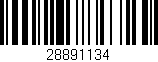 Código de barras (EAN, GTIN, SKU, ISBN): '28891134'