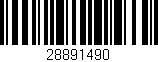 Código de barras (EAN, GTIN, SKU, ISBN): '28891490'