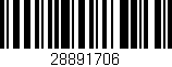 Código de barras (EAN, GTIN, SKU, ISBN): '28891706'